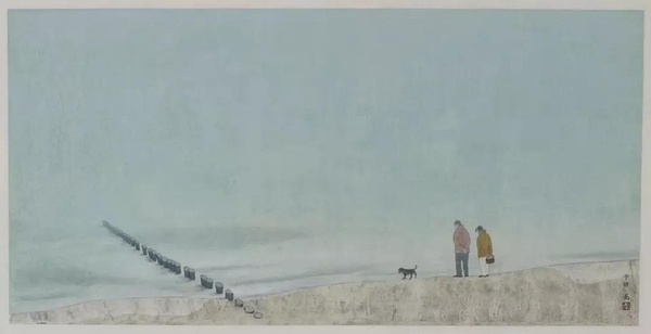 ▲《库伦斯堡海边》22×44cm