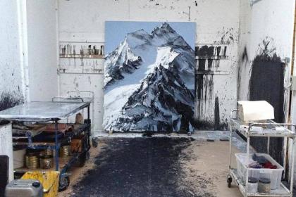 瑞士艺术家Conrad Jon Godly笔下的雪山 ​​​​